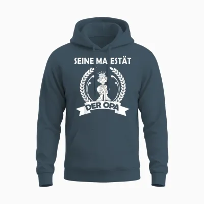 Men's His Majesty the Grandpa Unisex Hoodie - Dark Heather