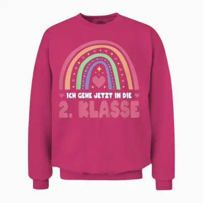 2 Klasse Schule Ich Gehe Jetzt in Die Zweite Klasse Unisex Sweatshirt - Heliconia