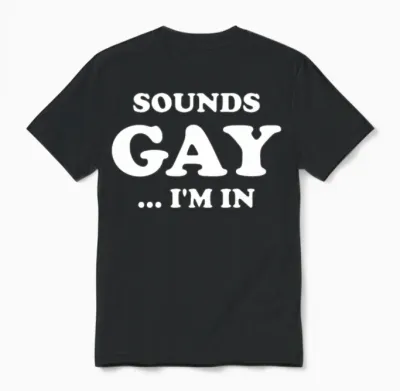 Vintage Sounds Gay I'm in Funny Parade Equal Pride Unisex T-Shirt - Black