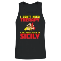 Sicily Flag Sicilia Unisex Tank Top - Black – 2