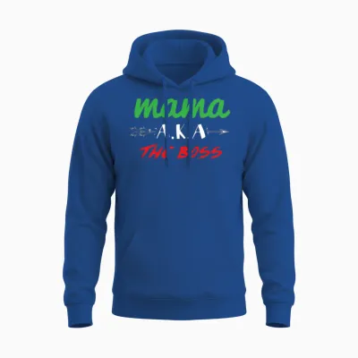 The Boss Italy Italian Pride Quotes Mama Unisex Hoodie - Royal