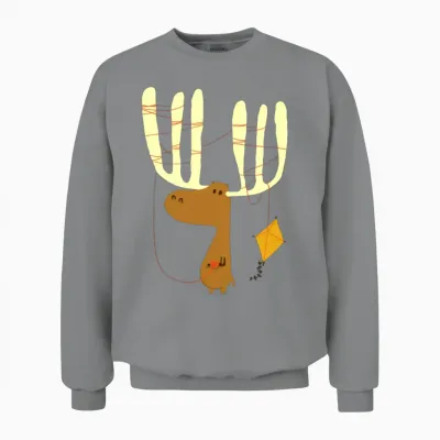 A Moose Ing Unisex Sweatshirt - Sport Grey