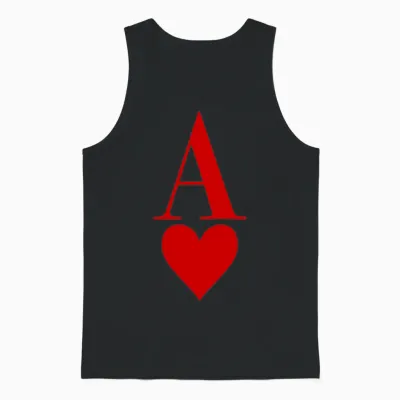 Playing Cards Suit Unisex Tank Top - Black
