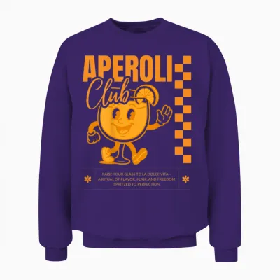Aperoli Club Holy Spritz Aperölchen Spritztour Team Back Unisex Sweatshirt - Purple