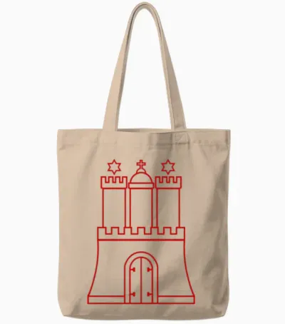 Crest of Hamburg – Germany City Coat of Arms Tote Bags - Natural
