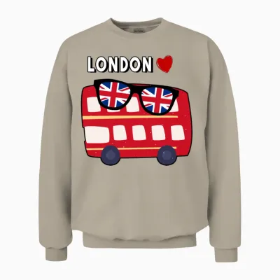 I Love London - Gift for Someone Who Loves London Unisex Sweatshirt - Sand