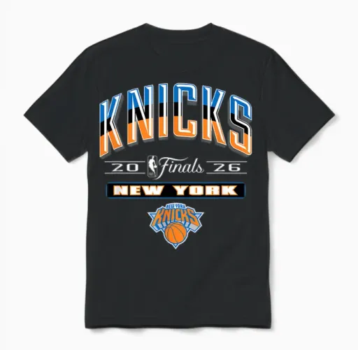 Nba 2026 Finals New York Knicks Final Push Unisex T-Shirt in Black