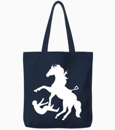 Horse Tote Bags - Navy