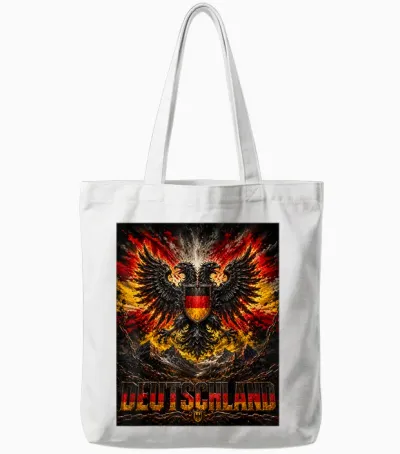 Deutschland T-Shirt Trikot Deutsche Flagge Germany Tote Bags - White
