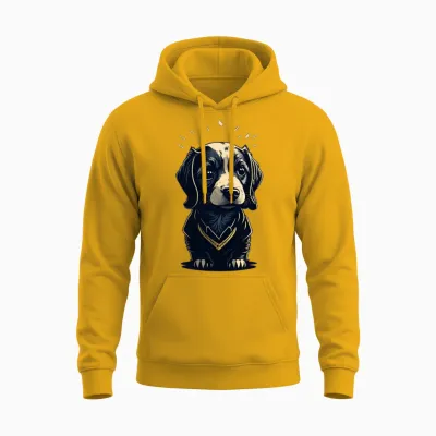 Little Dog Unisex Hoodie - Gold