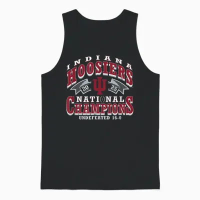 Indiana Hoosiers National Champs 2025 Football Cfp Black Unisex Tank Top - Black