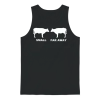 Small Cow Far Away Mens Funny Father Ted Dougal Ja Unisex Tank Top - Black – 1