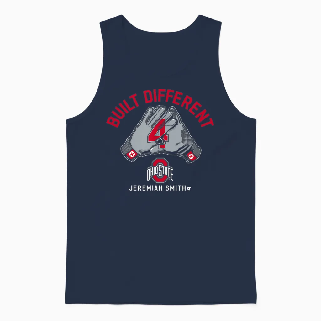 Jeremiah Smith - Built Different - Ohio State Football Unisex Tank Top in Navy