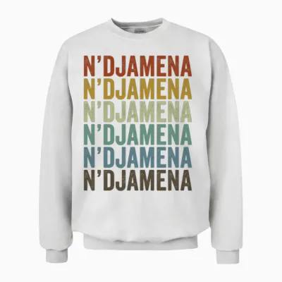 N'djamena Chad Retro Vintage Unisex Sweatshirt - White
