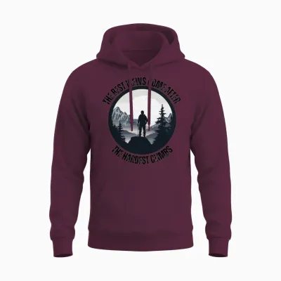 Hiking Unisex Hoodie - Maroon
