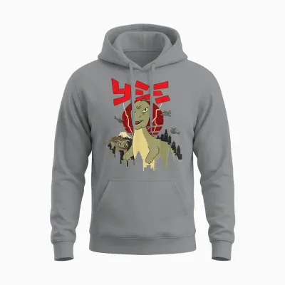 Big Yee Lustige Klassische Meme Dinosaurier Riesen Dino City Unisex Hoodie - Sport Grey