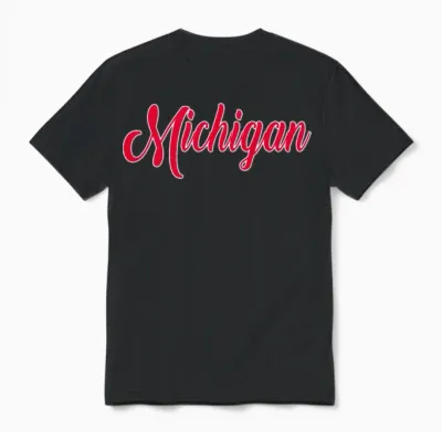 Michigan Retro Throwback Design Unisex T-Shirt - Black