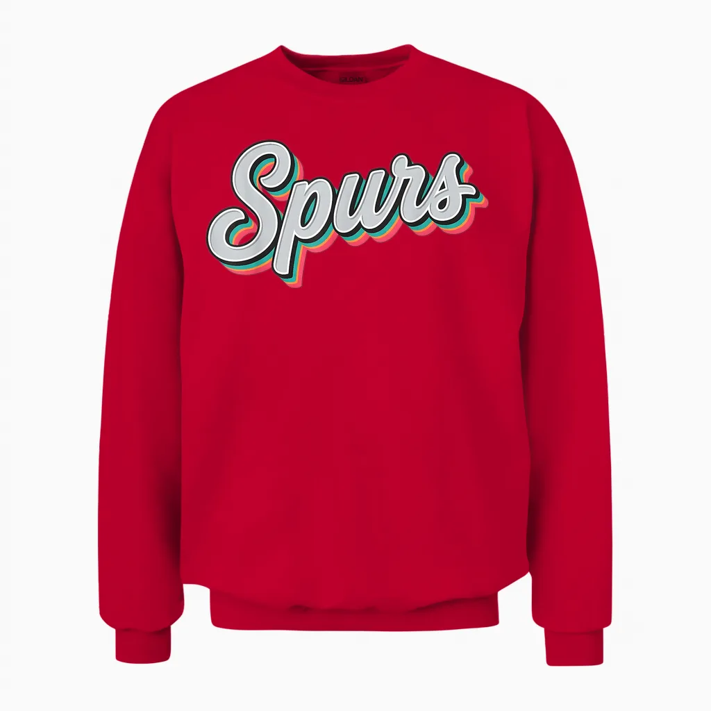 Vintage Spurs Retro Classic Gifts for Men Women Unisex Sweatshirt in Red