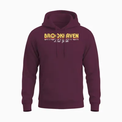 Retro Brookhaven New York Unisex Hoodie - Maroon