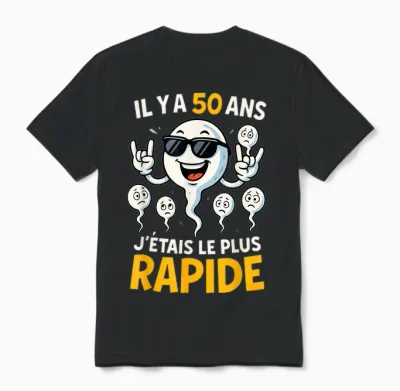50th Birthday Man Woman 50 Years 1975 Funny Gift T-Shirt, Black, S Unisex T-Shirt - Black