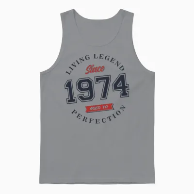 Living Legend 1974 Perfection Unisex Tank Top - Sport Grey