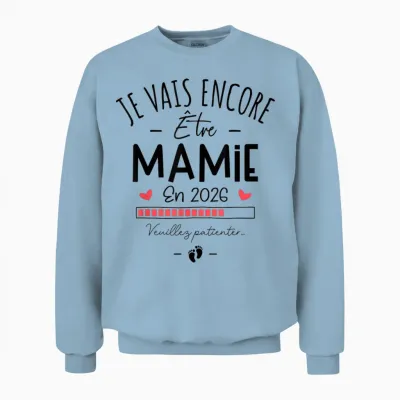 I Will Be Granny Again 2026 - Announcement 2nd Pregnancy Unisex Sweatshirt - Light Blue