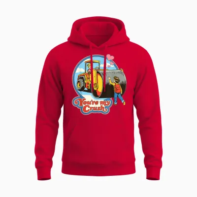 You're My Crush Valentine Sarcastic Retro Funny Adult Humor Unisex Hoodie - Red