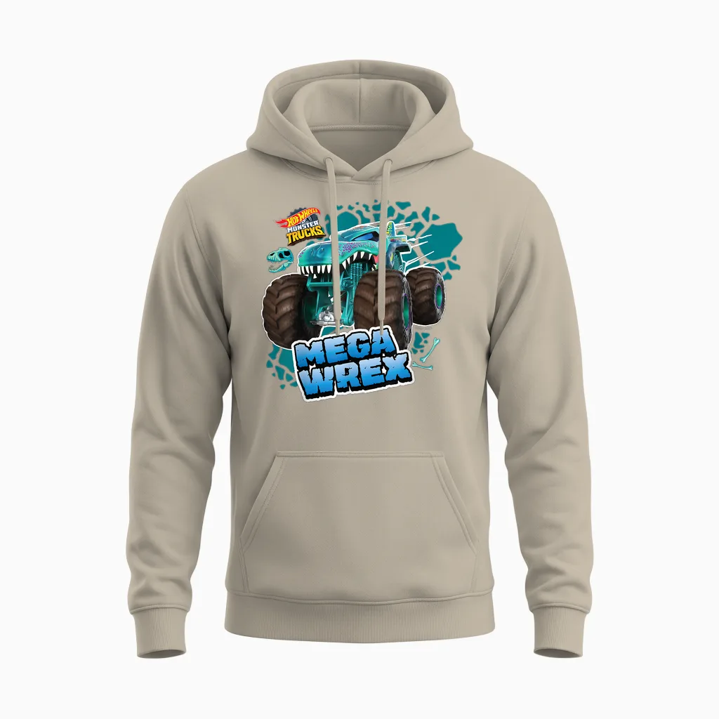 Hot Wheels - Mega Wrex T-Shirt, Black Unisex Hoodie in Sand