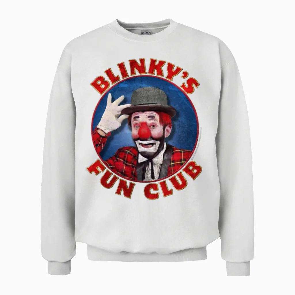 Vintage Blinky Unisex Sweatshirt in White