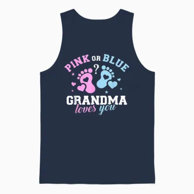 Gender Reveal Grandma Unisex Tank Top - Navy