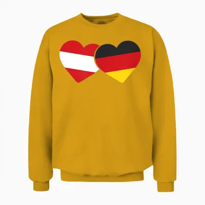 österreich Flagge Deutsche Flagge österreich Deutschland Unisex Sweatshirt - Gold