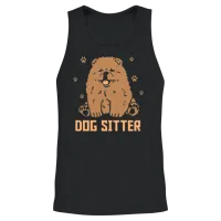 Dog Sitter Job Dogs Dog Sitting Puppy Unisex Tank Top - Black – 2