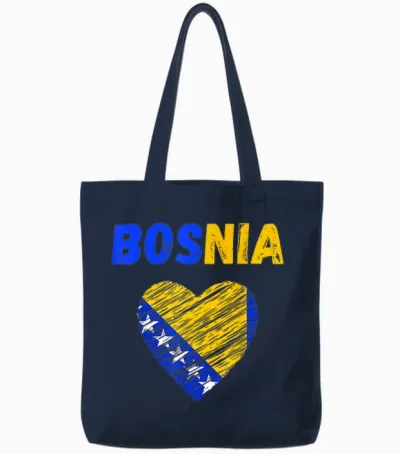 Bosnien-Flagge, Urlaub, Bosnien-Herz, Bosnien-Flagge Tote Bags - Navy
