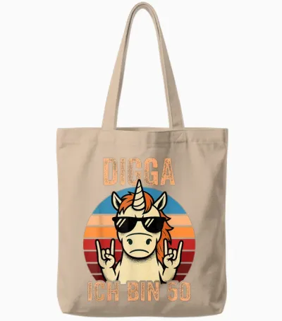 Digga Ich Bin 50 50th Birthday Man Tote Bags - Natural