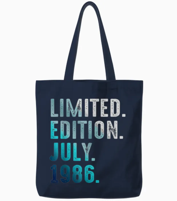édition Limitée Juillet 1986 Retro Vintage 1986 Tote Bags in Navy