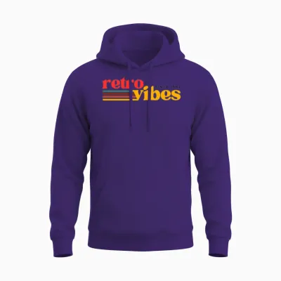 Retro Vibes Unisex Hoodie - Purple