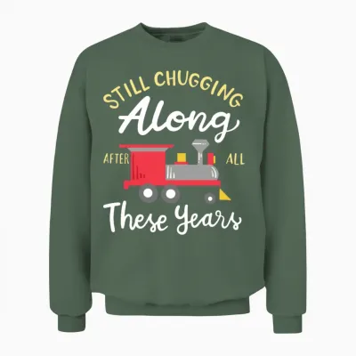 Funny Railroad Funny Train Unisex Sweatshirt - Military Green