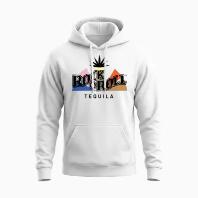 Rock N Roll Tequila Fifth Collection Unisex Hoodie - White