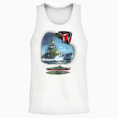 Geschenkidee Schlachtschiff „tirpitz“ T-Shirt, Unisex-Erwachsene, Schwarz, S, Kurzarm Unisex Tank Top - White