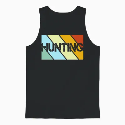 Hunting Retro Unisex Tank Top - Black