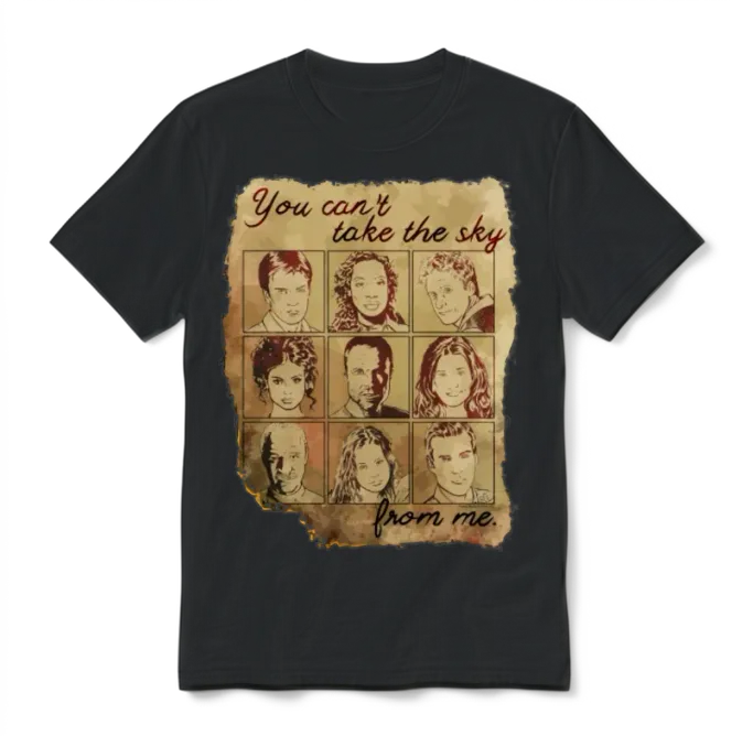 Firefly Burned Unisex T-Shirt - Black