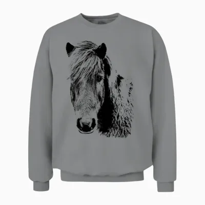 Head of a Icelandic Horse Unisex Sweatshirt - Sport Grey