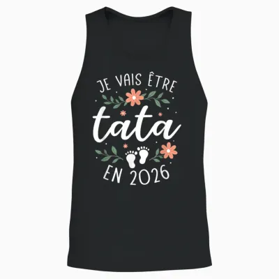 Future Aunty Announcement Pregnancy Sister I Will Be Tata 2026 Unisex Tank Top - Black