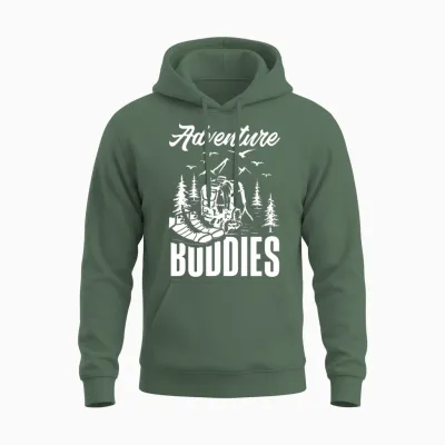 Funny Hiking Hiker Gift Unisex Hoodie - Military Green