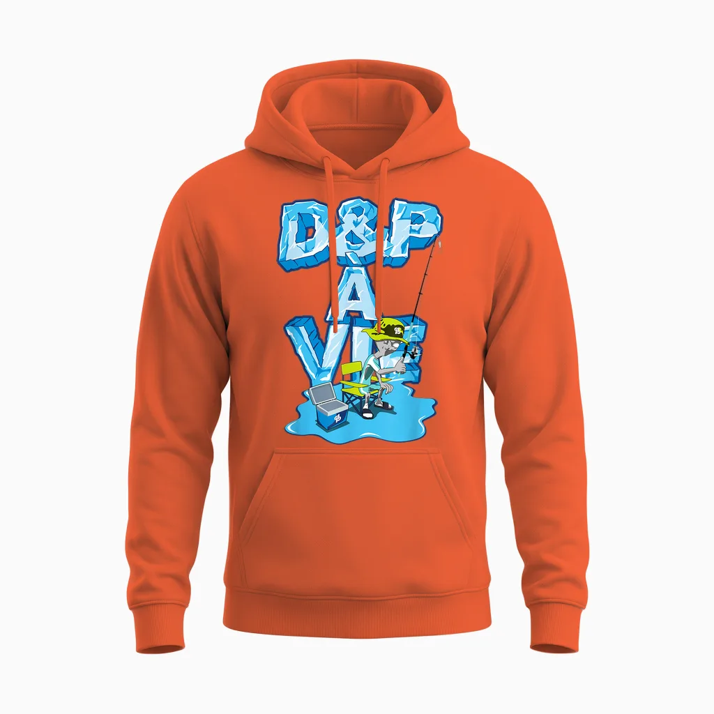D&p for Life - Exclusive to Ufo Fishermen T-Shirt, Black, S Unisex Hoodie in Orange