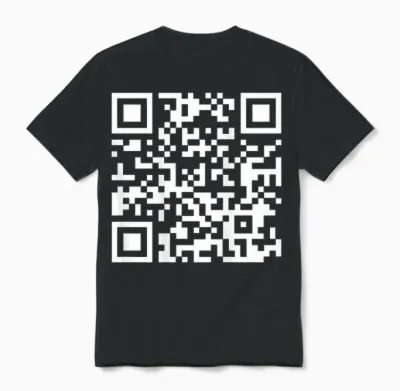(auf Der Rückseite) Lustiger Qr Fck off Code Spruch Zitat Für Männer Frauen Unisex T-Shirt - Black