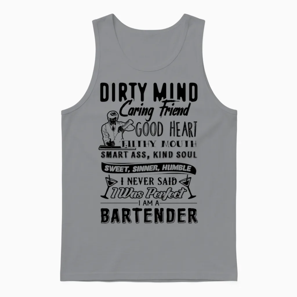 I Am a Bartender Unisex Tank Top in Sport Grey