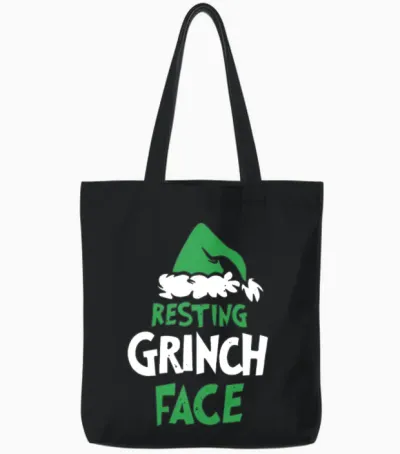 Resting Face Tote Bags - Black