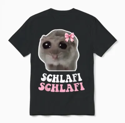 Schlafi Schlafi Funny Hamster Hamster Hamstie Meme Sleep Unisex T-Shirt - Black