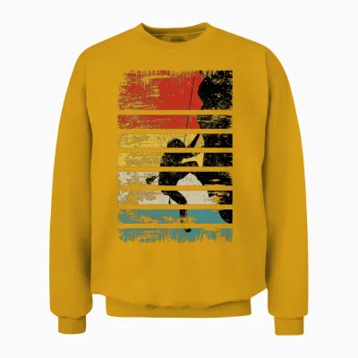 Climbing Retro Unisex Sweatshirt - Gold